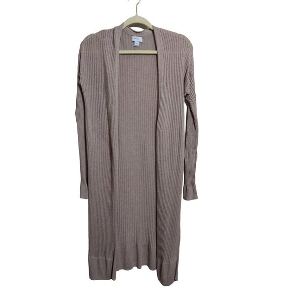 Old Navy long open front Tan Cardigan Size M - Picture 1 of 5